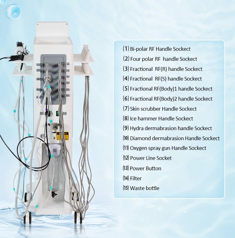 11 in 1 Hydra Dermabrasion RF Facial Beauty Machine M39 - Image 9
